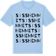Blue Soul t-shirt med Sisshemmet ordlek t-shirt