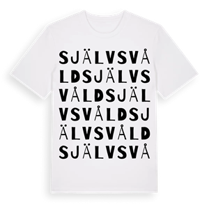 Självsvåld ordlek t-shirt – ekologisk bomull t-shirt från Pinshirt