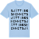 Blue Soul t-shirt med Sjättingshemmet ordlek t-shirt