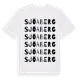 White t-shirt med Sjöaberg ordlek t-shirt