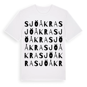 Sjöåkra ordlek t-shirt – ekologisk bomull t-shirt från Pinshirt