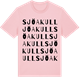 Pink Cotton t-shirt med Sjöakull ordlek t-shirt