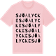Pink Cotton t-shirt med Sjöalycke ordlek t-shirt