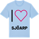 Blue Soul t-shirt med Jag älskar Sjöarp t-shirt stort tryck