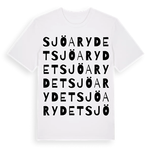Sjöarydet ordlek t-shirt – ekologisk bomull t-shirt från Pinshirt
