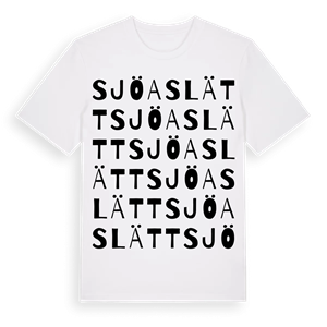 Sjöaslätt ordlek t-shirt – ekologisk bomull t-shirt från Pinshirt