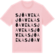 Pink Cotton t-shirt med Sjöaveka ordlek t-shirt