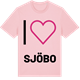 Pink Cotton t-shirt med Jag älskar Sjöbo t-shirt stort tryck