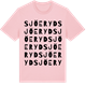 Pink Cotton t-shirt med Sjöeryd ordlek t-shirt