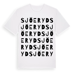 Sjöeryd ordlek t-shirt – ekologisk bomull t-shirt från Pinshirt