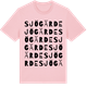 Pink Cotton t-shirt med Sjögärde ordlek t-shirt