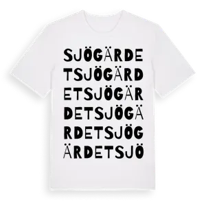 Sjögärdet ordlek t-shirt – ekologisk bomull t-shirt från Pinshirt
