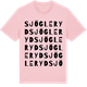 Pink Cotton t-shirt med Sjögleryd ordlek t-shirt