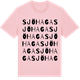 Pink Cotton t-shirt med Sjöhaga ordlek t-shirt