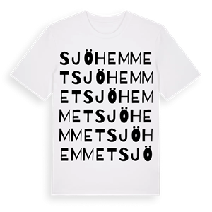Sjöhemmet ordlek t-shirt – ekologisk bomull t-shirt från Pinshirt
