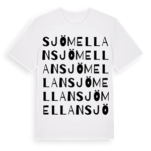 Sjömellan ordlek t-shirt – ekologisk bomull t-shirt från Pinshirt