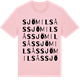 Pink Cotton t-shirt med Sjömilsås ordlek t-shirt