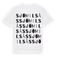 White t-shirt med Sjömilsås ordlek t-shirt