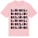 Pink Cotton t-shirt med Sjömon ordlek t-shirt