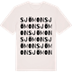 Vintage White t-shirt med Sjömon ordlek t-shirt