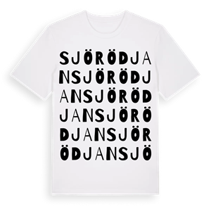 Sjörödjan ordlek t-shirt – ekologisk bomull t-shirt från Pinshirt