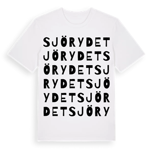 Sjörydet ordlek t-shirt – ekologisk bomull t-shirt från Pinshirt