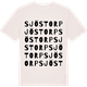 Vintage White t-shirt med Sjöstorp ordlek t-shirt