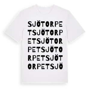Sjötorpet ordlek t-shirt – ekologisk bomull t-shirt från Pinshirt