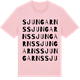 Pink Cotton t-shirt med Sjungarns ordlek t-shirt