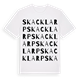 White t-shirt med Skacklarp ordlek t-shirt