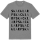 Mid Heather Gray t-shirt med Skacklarp ordlek t-shirt