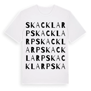 Skacklarp ordlek t-shirt – ekologisk bomull t-shirt från Pinshirt