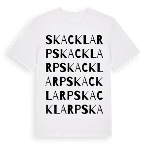 Skacklarp ordlek t-shirt – ekologisk bomull t-shirt från Pinshirt