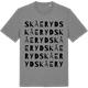 Mid Heather Gray t-shirt med Skåeryd ordlek t-shirt