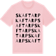 Pink Cotton t-shirt med Skaftarp ordlek t-shirt