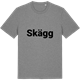 Mid Heather Gray t-shirt med Skägg fetstil t-shirt