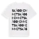 White t-shirt med Skägghemmet ordlek t-shirt
