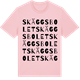 Pink Cotton t-shirt med Skäggsbolet ordlek t-shirt