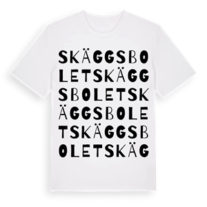 Skäggsbolet ordlek t-shirt – ekologisk bomull t-shirt från Pinshirt