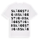 White t-shirt med Skäggstugan ordlek t-shirt