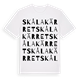 White t-shirt med Skålakärret ordlek t-shirt