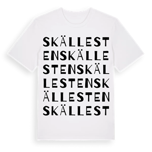 Skällesten ordlek t-shirt – ekologisk bomull t-shirt från Pinshirt