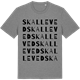 Mid Heather Gray t-shirt med Skalleved ordlek t-shirt