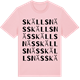 Pink Cotton t-shirt med Skällsnäs ordlek t-shirt
