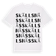 White t-shirt med Skällsnäs ordlek t-shirt