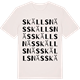 Vintage White t-shirt med Skällsnäs ordlek t-shirt