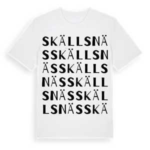 Skällsnäs ordlek t-shirt – ekologisk bomull t-shirt från Pinshirt