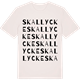 Vintage White t-shirt med Skallycke ordlek t-shirt