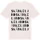 Vintage White t-shirt med Skänkelund ordlek t-shirt