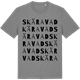 Mid Heather Gray t-shirt med Skäravad ordlek t-shirt